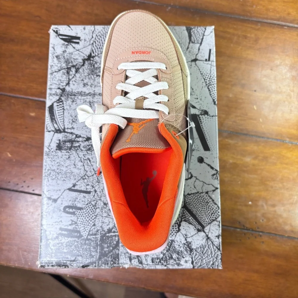 Jordan Day1 E.O. GS 6Y Dark Driftwood Orange EasyOn Sneakers FQ1306-200 NEW